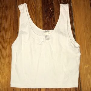 White tank crop top